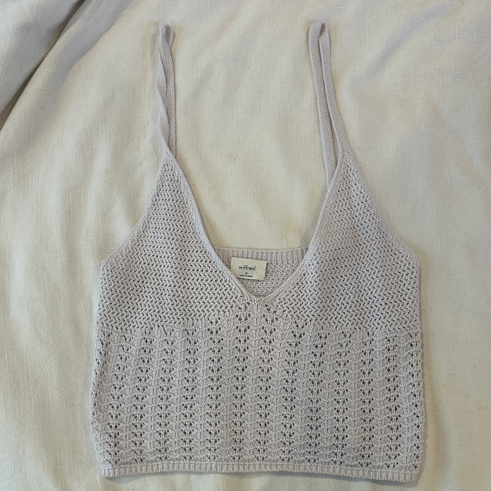 Wilfred Light Purple Knit Tank Top